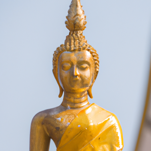 פסל בודהה מוזהב במקדש תאילנדי