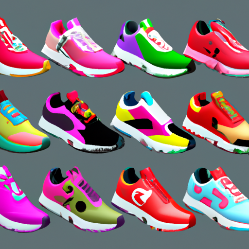 3. מערך נעלי ריצה בהתאמה אישית בצבעים ועיצובים שונים